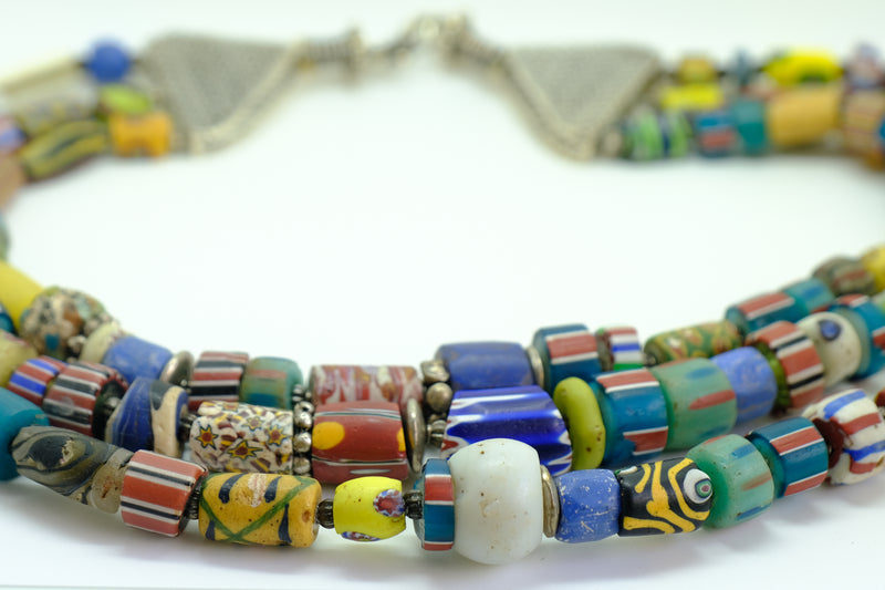 Detail of African And silver beads
