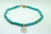Turquoise and Touareg silver necklace