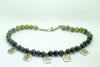 Green Stone and Spiral Amulet Necklace