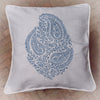 Blue paisley cushion cover