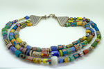 Three strand African Krobo necklace 