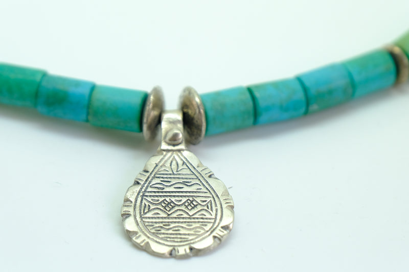 Detail of Touareg silver amulet 