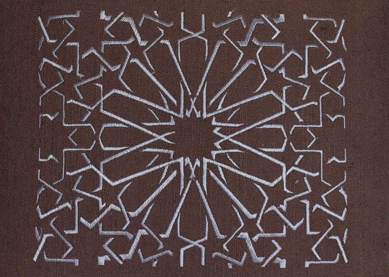 Detail of embroidered cushion cover 