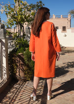 Sakina Short Caftan (Orange linen)