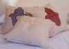 Pair of Cream Cotton Hand of Fatima Embroidered Cushion Covers