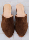 Tan Suede Wedge Babouche Shoes