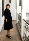 Leyla Dress, Short With Long Sleeves (Navy Velvet)