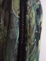 Chiffon Gandora, Hand Embroidered (Green Abstract Print)