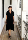 Leyla Dress, Short (Black Velvet)