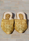 Gold embroidered Babouche Shoes
