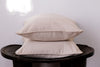 Pair of Ivory & Cream Calligraphy Embroidered Cotton Cushion Covers