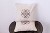 Pair of Brown & Cream Fes Embroidered Cotton Cushion Covers